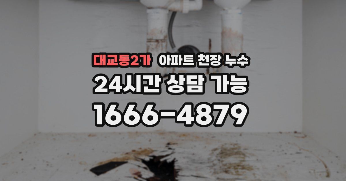 대교동2가 아파트 천장 누수