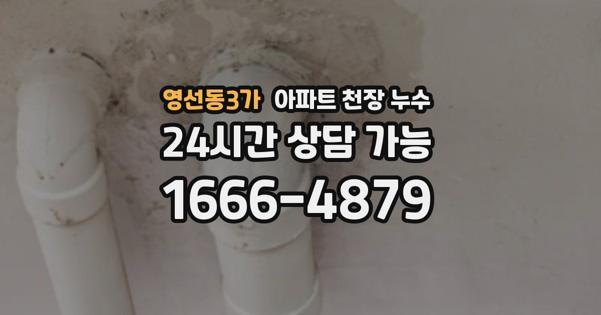 영선동3가 아파트 천장 누수
