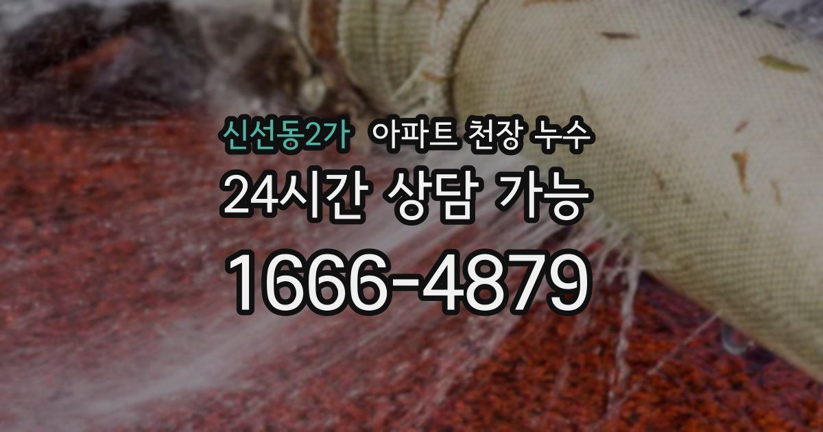 신선동2가 아파트 천장 누수