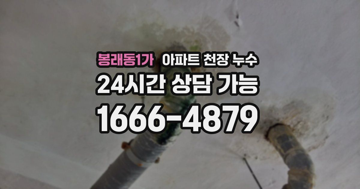 봉래동1가 아파트 천장 누수