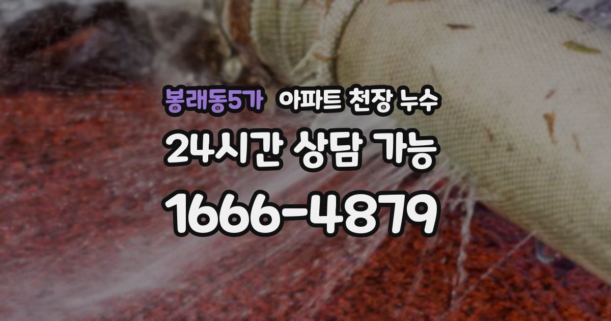 봉래동5가 아파트 천장 누수