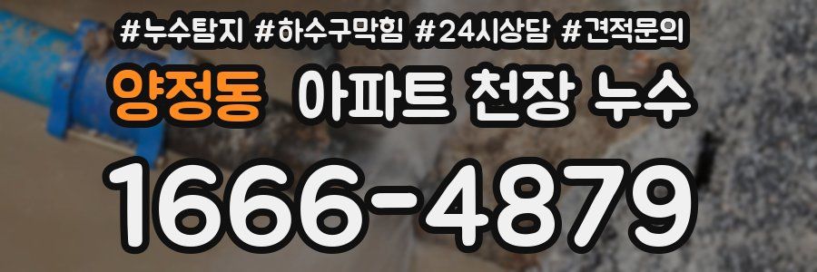 양정동 아파트 천장 누수