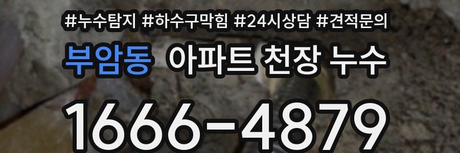 부암동 아파트 천장 누수