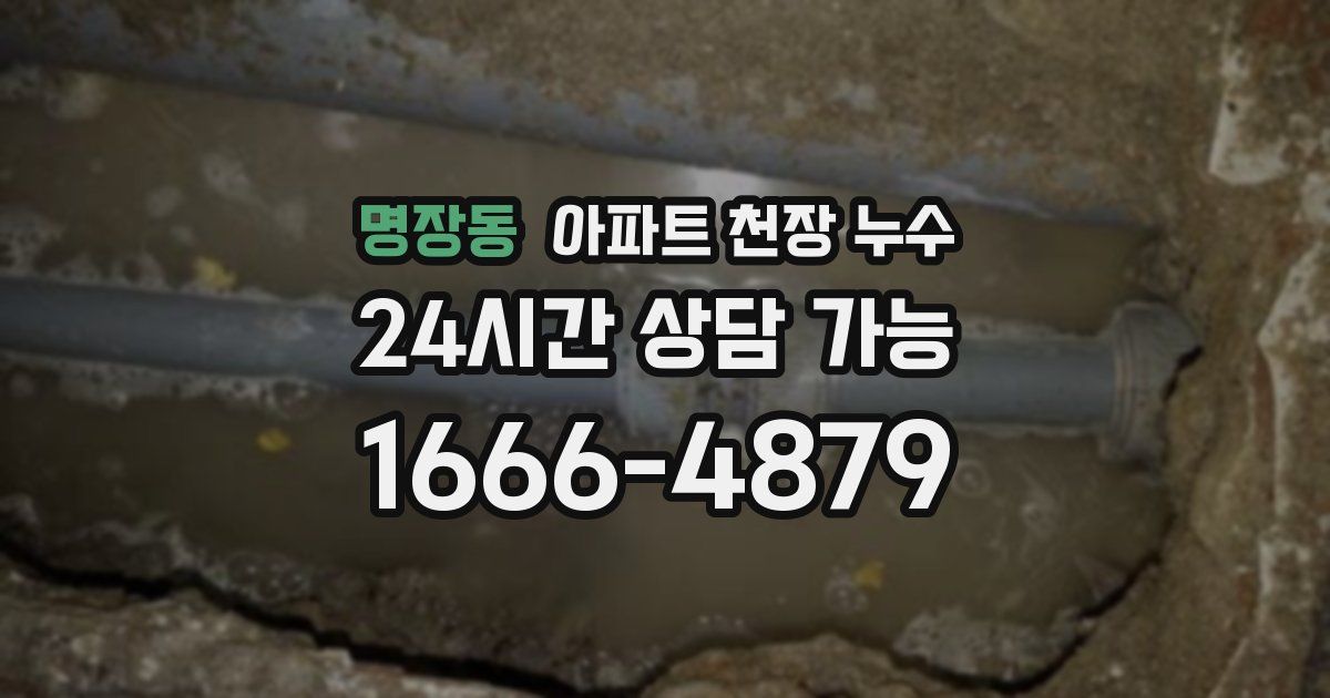 명장동 아파트 천장 누수