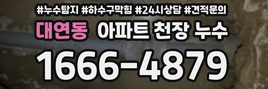 대연동 아파트 천장 누수