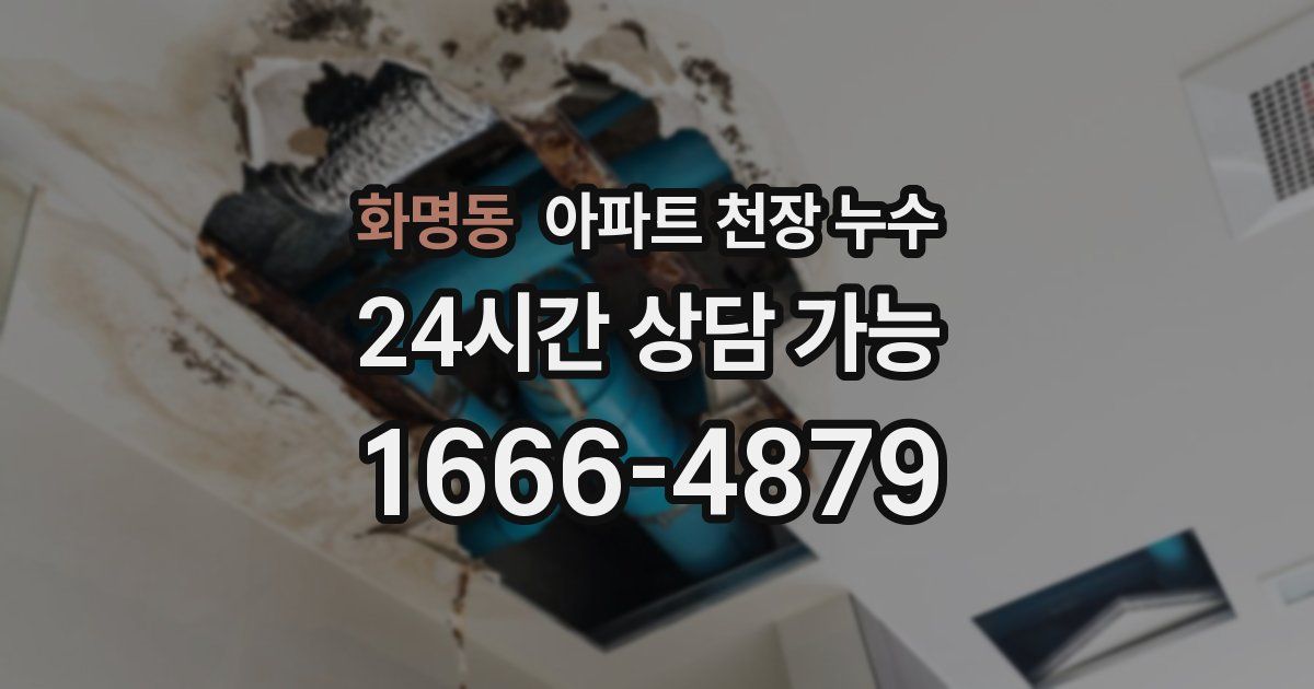 화명동 아파트 천장 누수