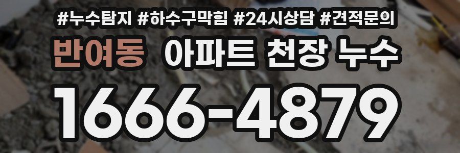 반여동 아파트 천장 누수