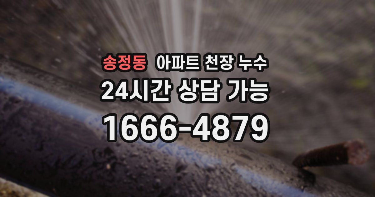 송정동 아파트 천장 누수