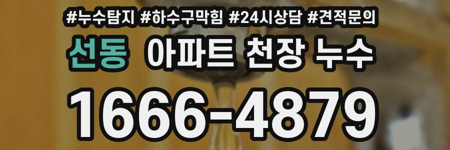 선동 아파트 천장 누수