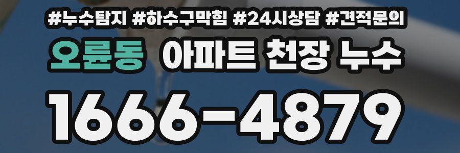 오륜동 아파트 천장 누수