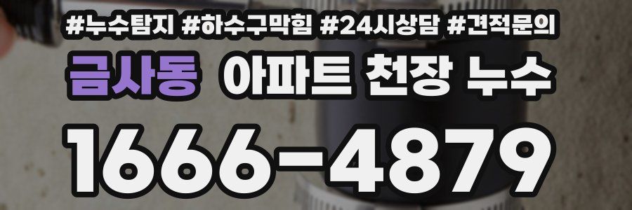 금사동 아파트 천장 누수