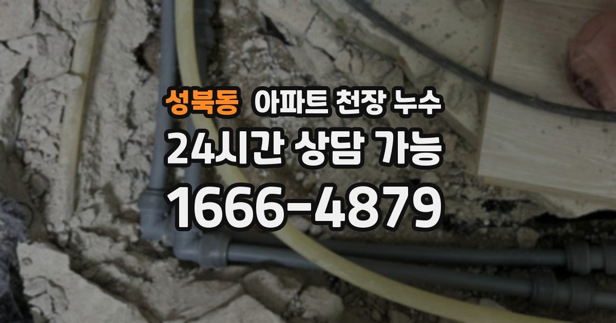 성북동 아파트 천장 누수