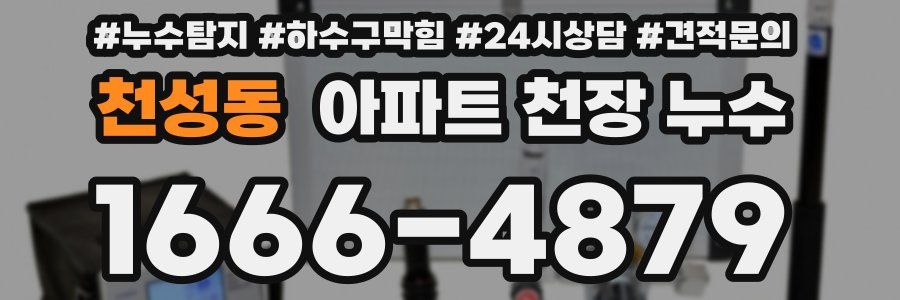 천성동 아파트 천장 누수