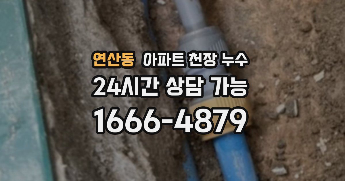 연산동 아파트 천장 누수