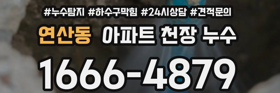 연산동 아파트 천장 누수