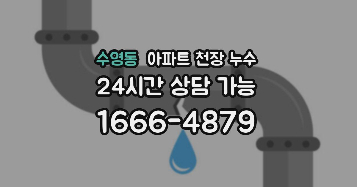 수영동 아파트 천장 누수