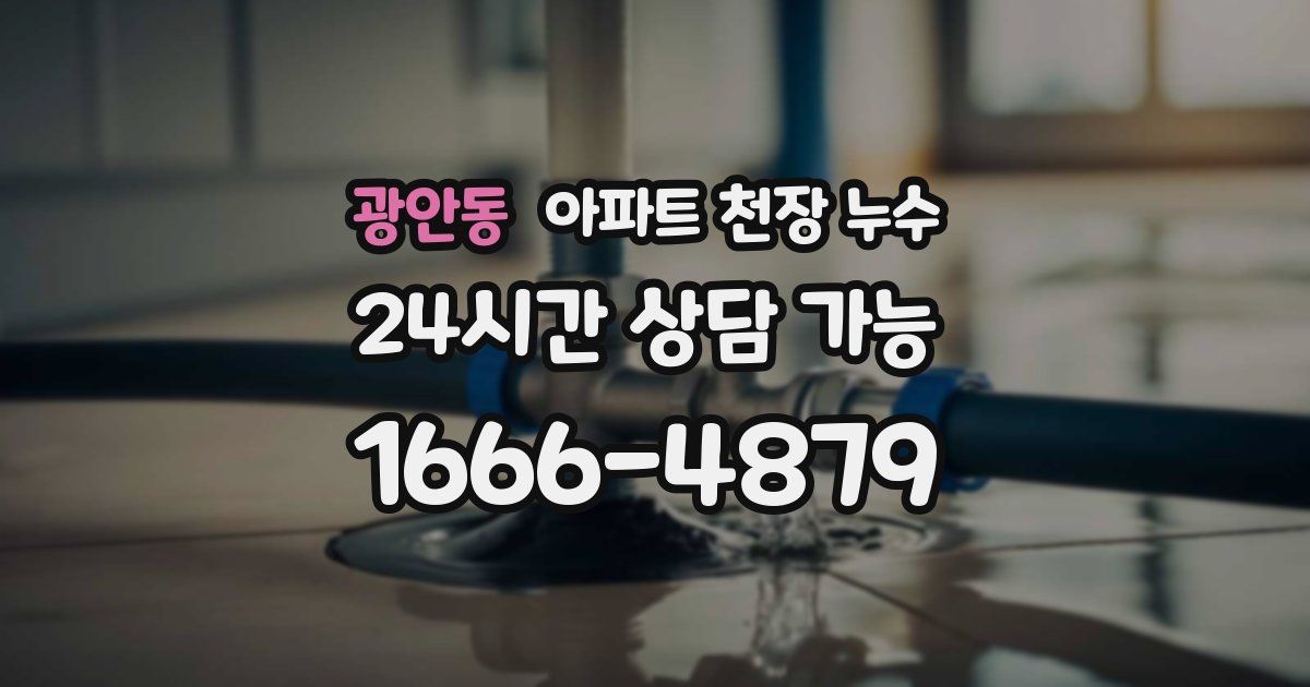광안동 아파트 천장 누수