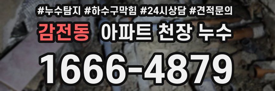 감전동 아파트 천장 누수