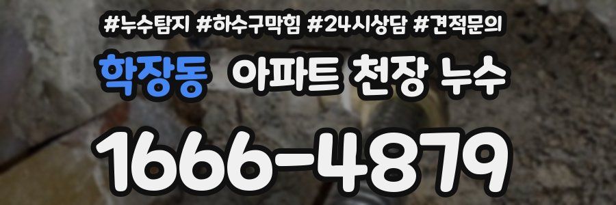 학장동 아파트 천장 누수