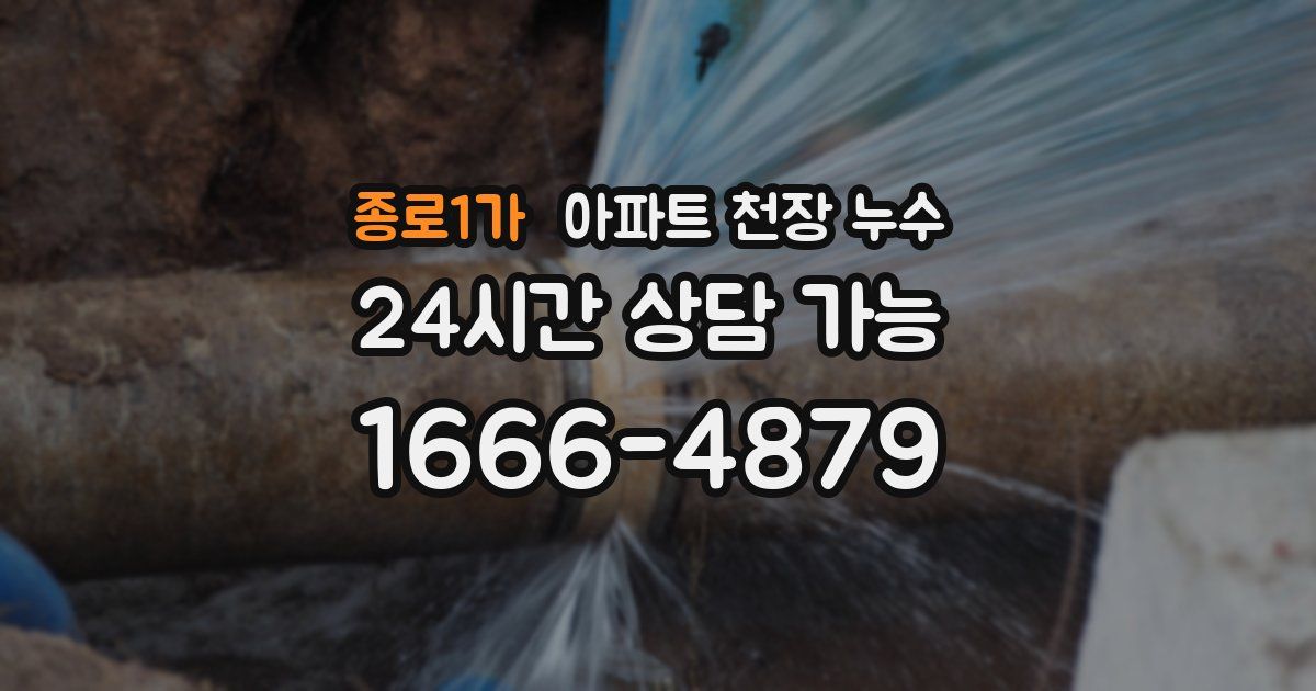 종로1가 아파트 천장 누수