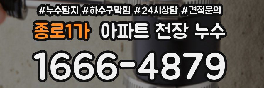 종로1가 아파트 천장 누수