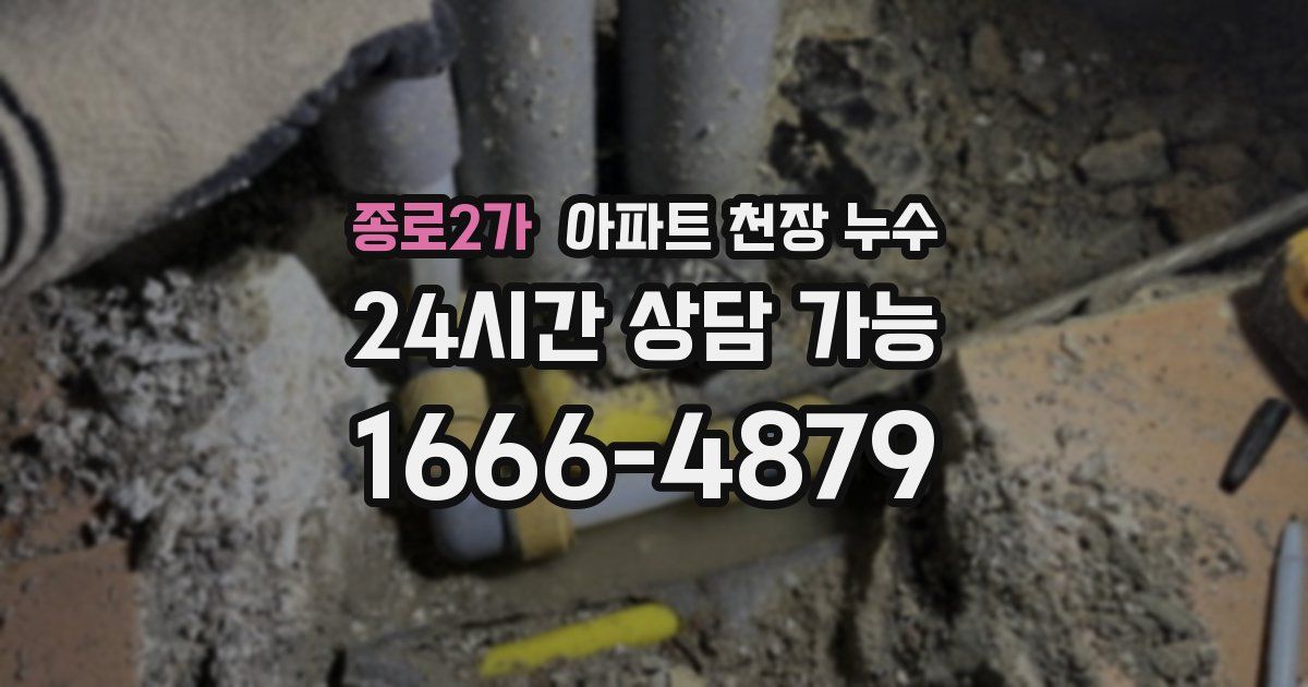 종로2가 아파트 천장 누수