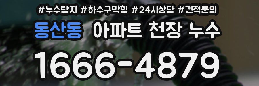 동산동 아파트 천장 누수