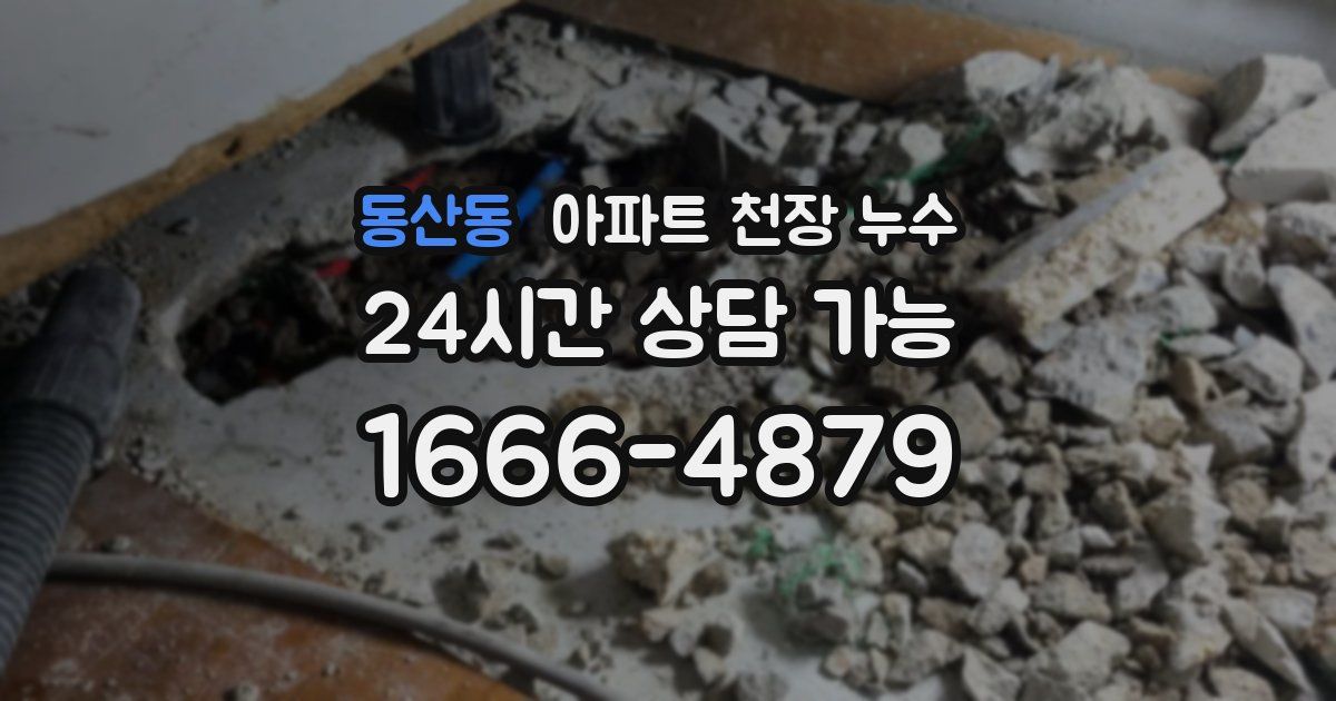 동산동 아파트 천장 누수
