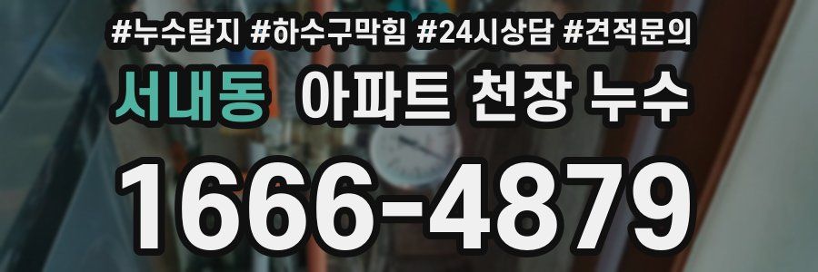 서내동 아파트 천장 누수