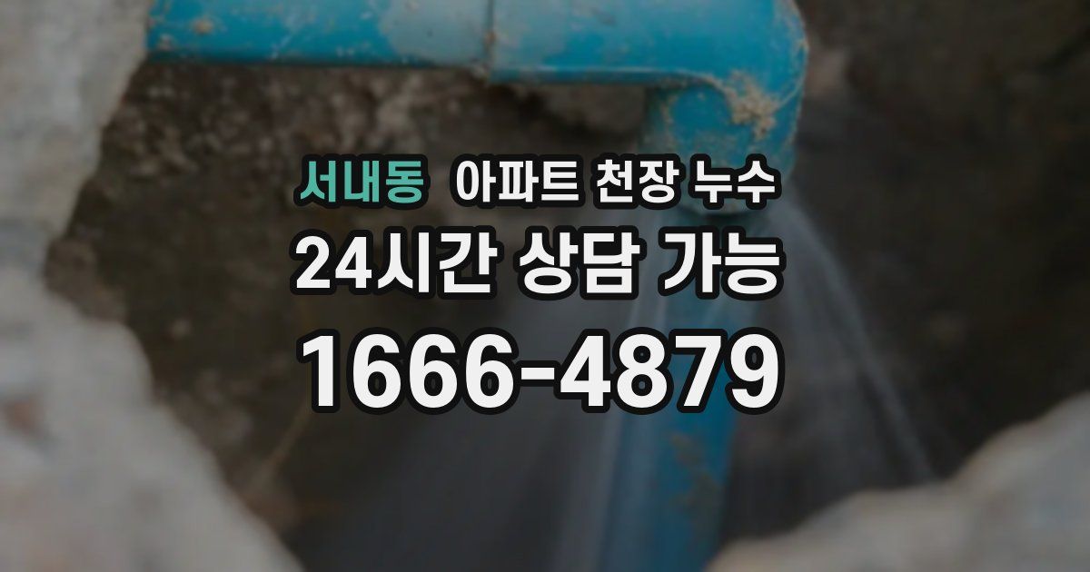 서내동 아파트 천장 누수