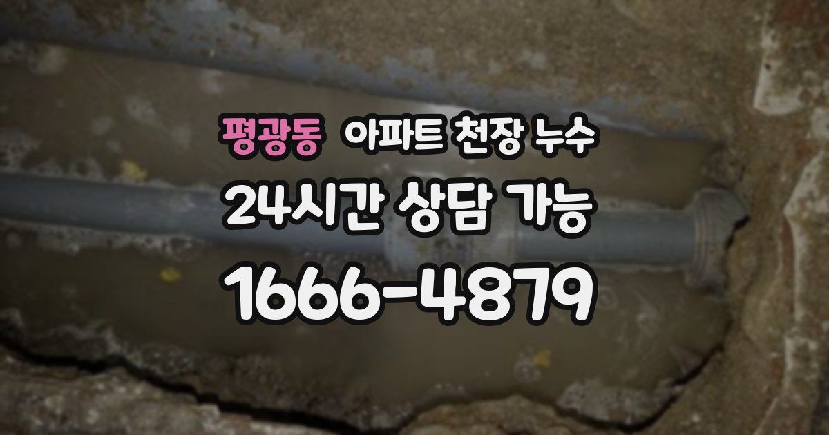 평광동 아파트 천장 누수