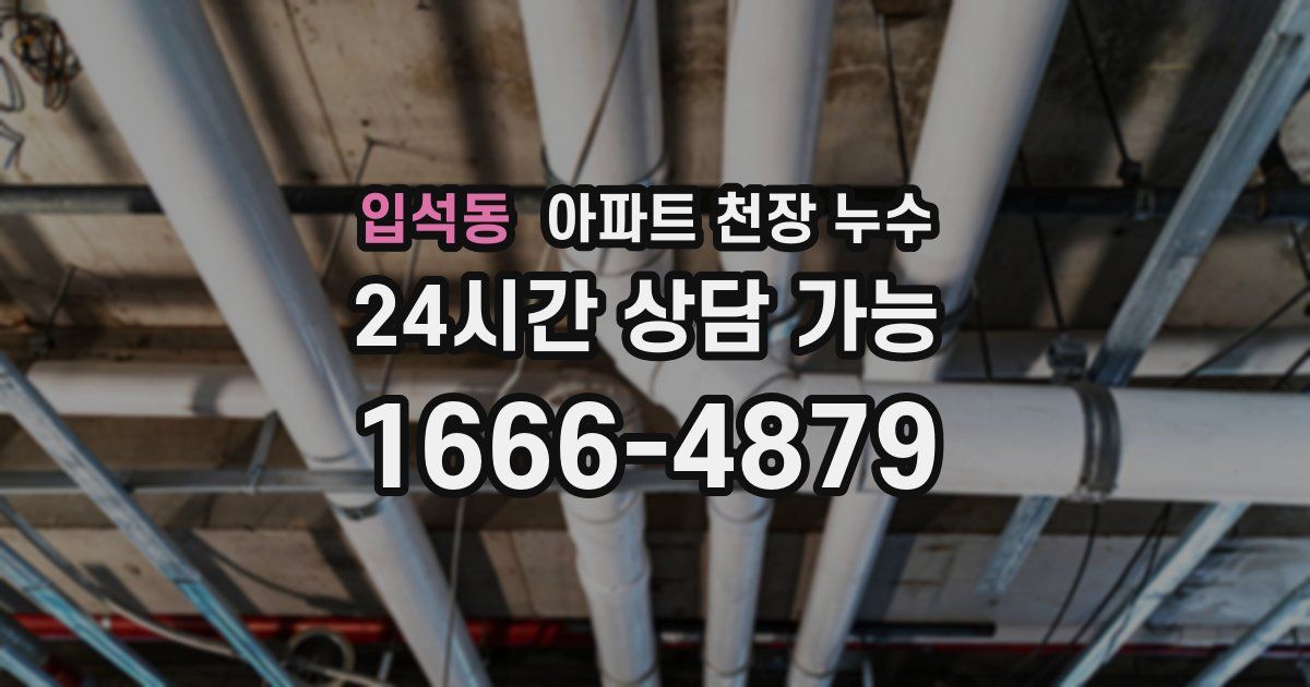 입석동 아파트 천장 누수