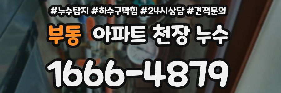부동 아파트 천장 누수
