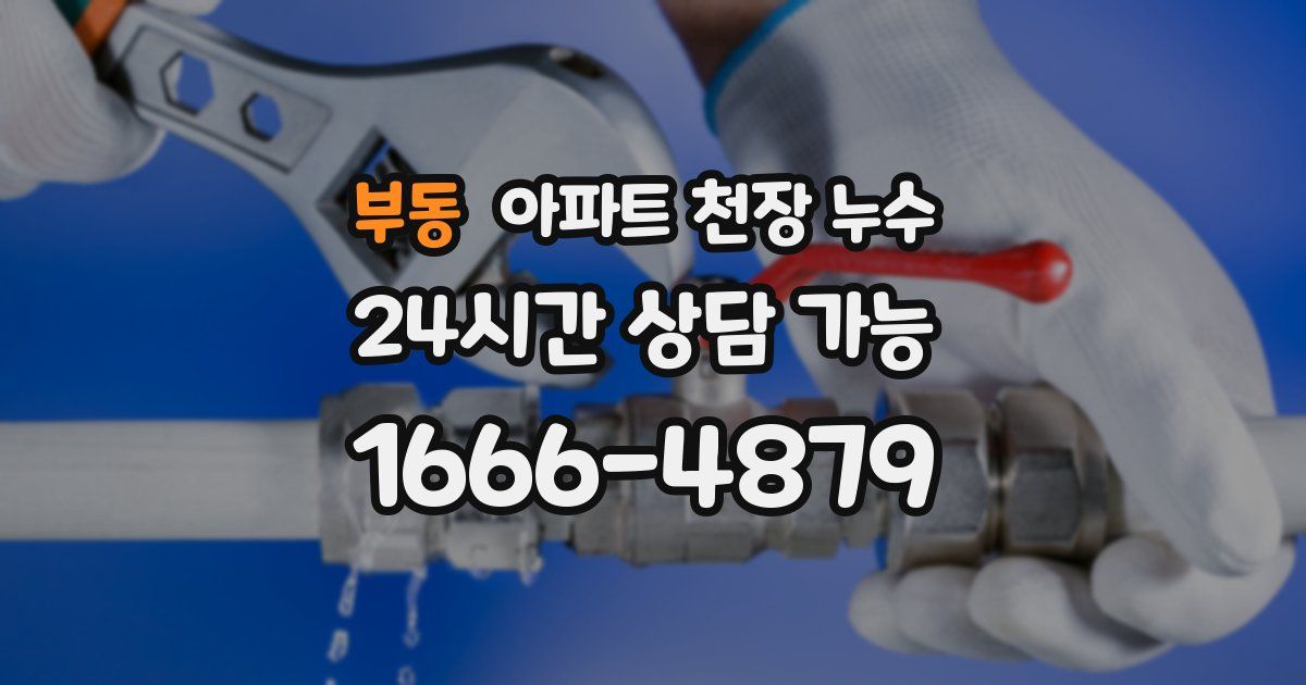부동 아파트 천장 누수