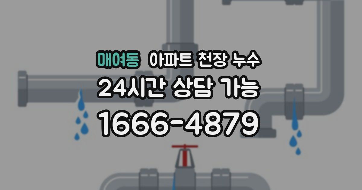 매여동 아파트 천장 누수