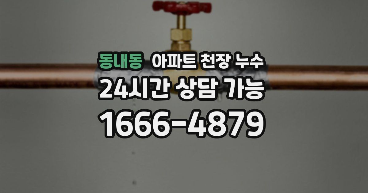 동내동 아파트 천장 누수