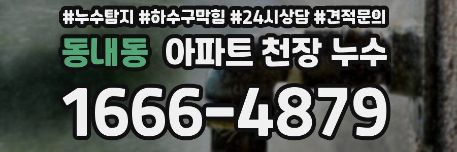 동내동 아파트 천장 누수