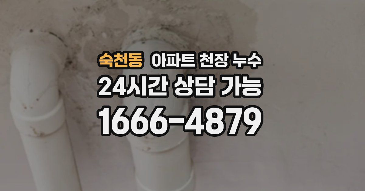 숙천동 아파트 천장 누수