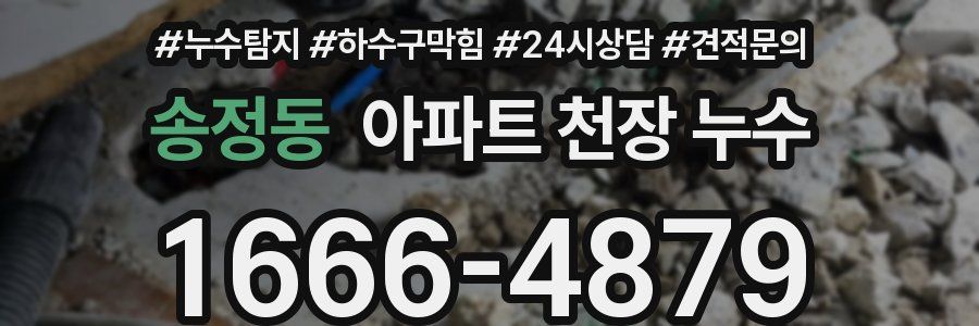 송정동 아파트 천장 누수