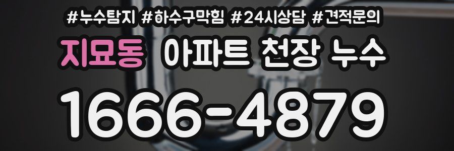 지묘동 아파트 천장 누수