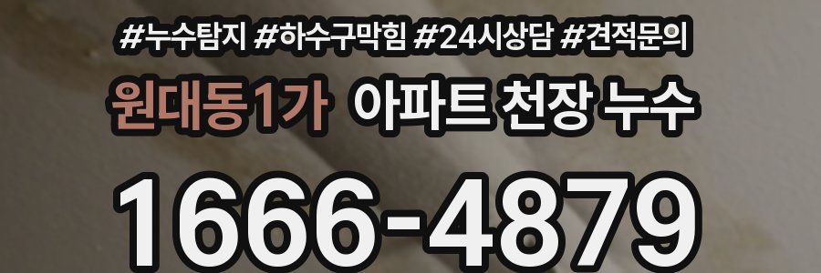 원대동1가 아파트 천장 누수