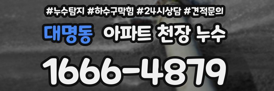 대명동 아파트 천장 누수