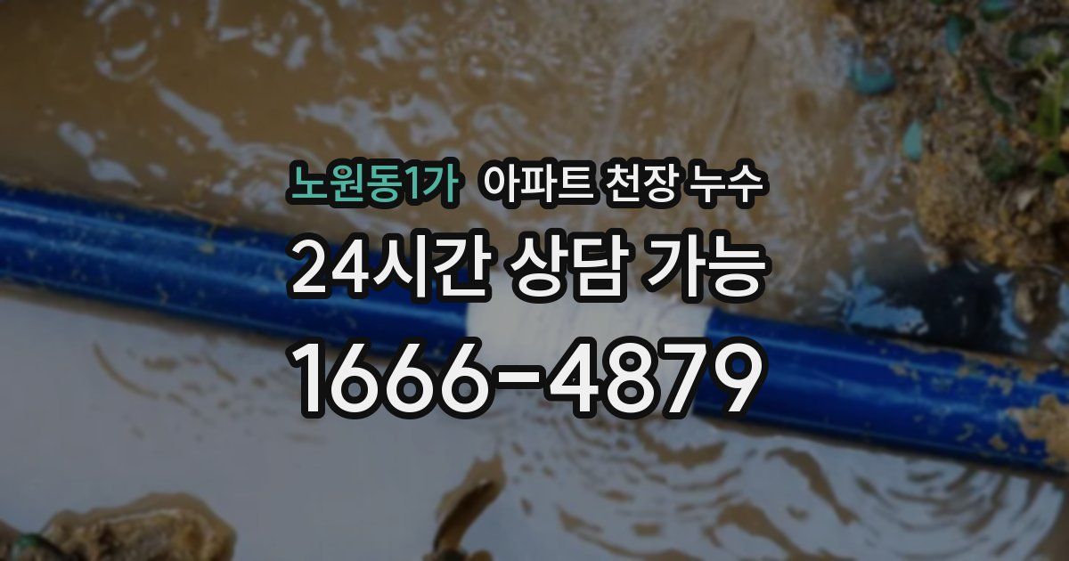 노원동1가 아파트 천장 누수