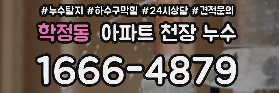 학정동 아파트 천장 누수