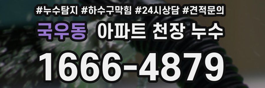 국우동 아파트 천장 누수