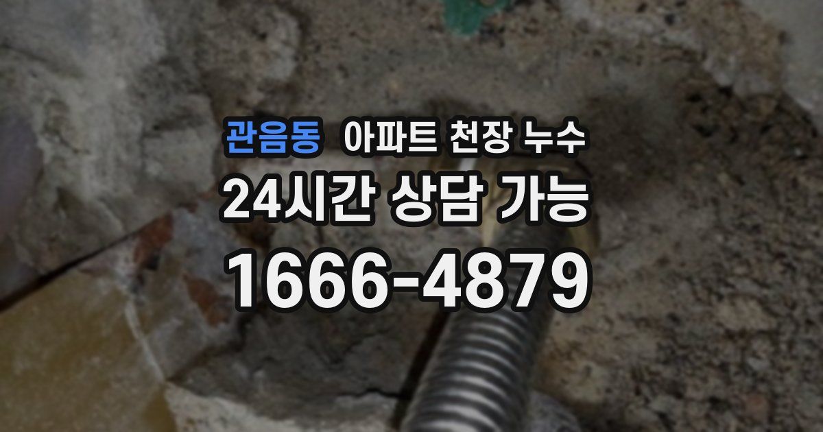 관음동 아파트 천장 누수