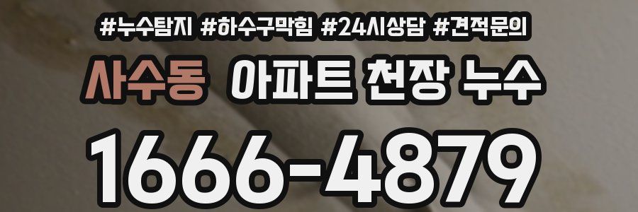 사수동 아파트 천장 누수