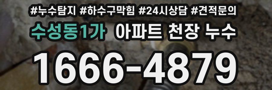 수성동1가 아파트 천장 누수
