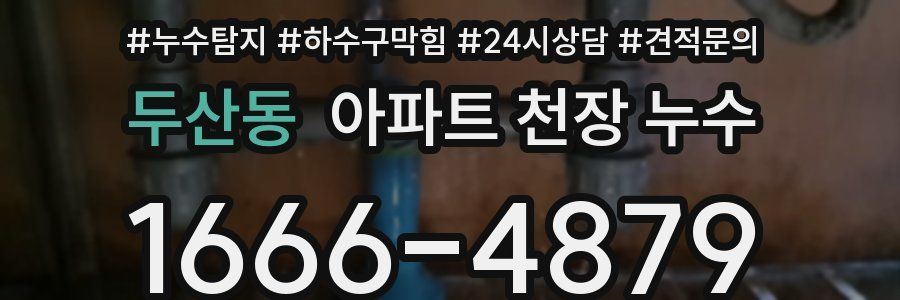 두산동 아파트 천장 누수