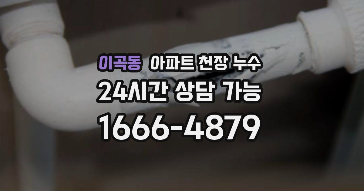 이곡동 아파트 천장 누수